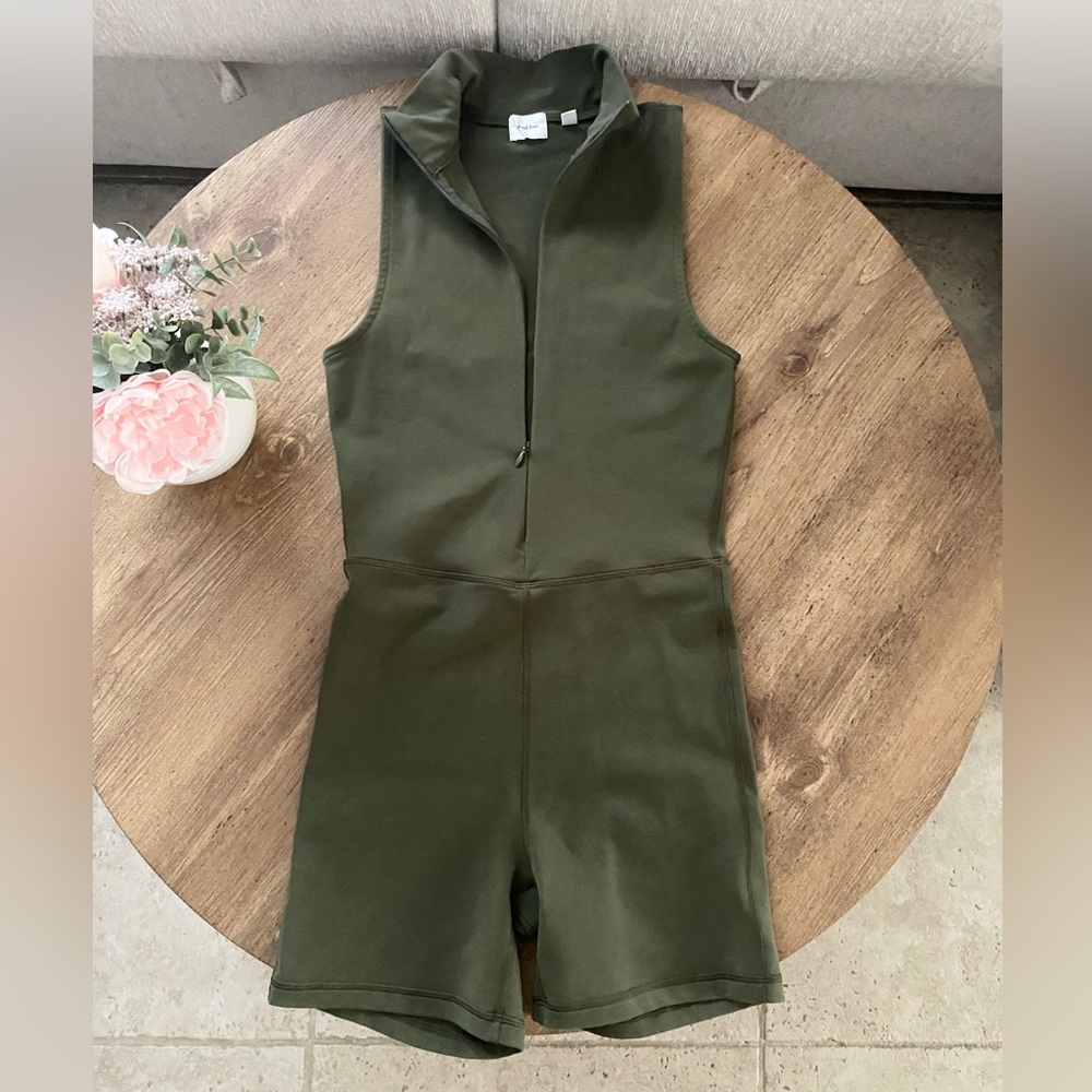 Aritzia Wilfred Free Leila Olive Green Sleeveless Jumpsuit - Picture 5 of 11